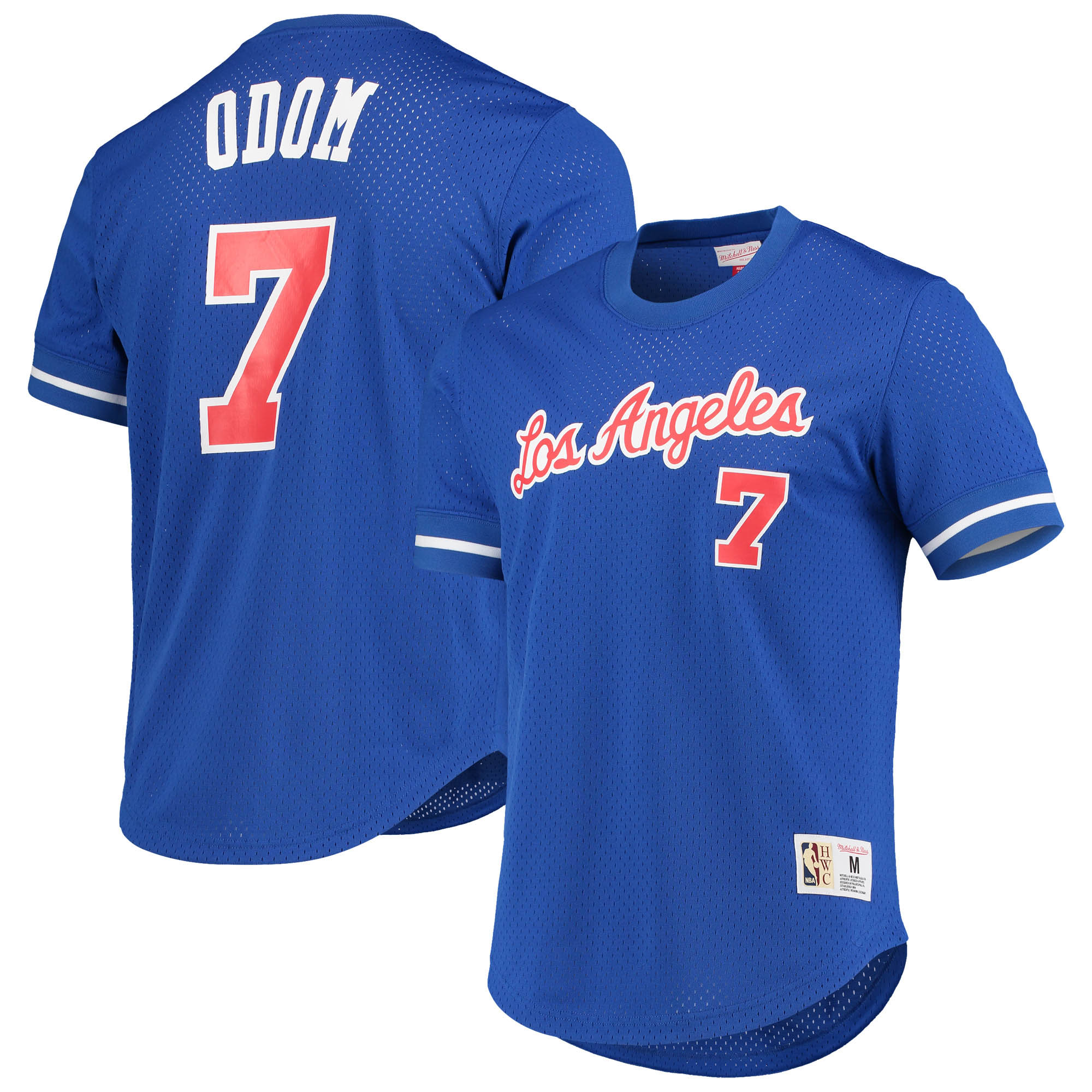 Men's Mitchell \u0026 Ness Lamar Odom Royal LA Clippers 2002 Mesh Name \u0026 Number T-Shirt